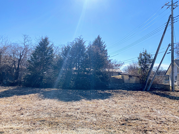 敷地の南方向を見る。③