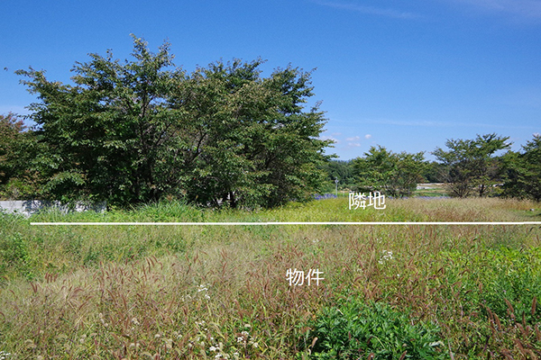 南側から北方向を見る。④