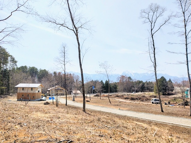 ⑥敷地北端より南を見る。