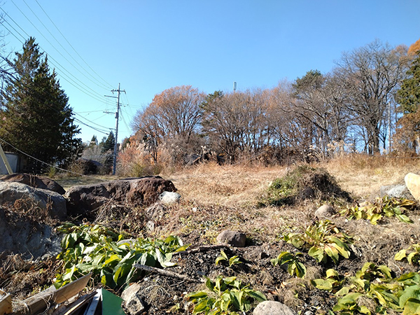 ⑥敷地より西を見る。