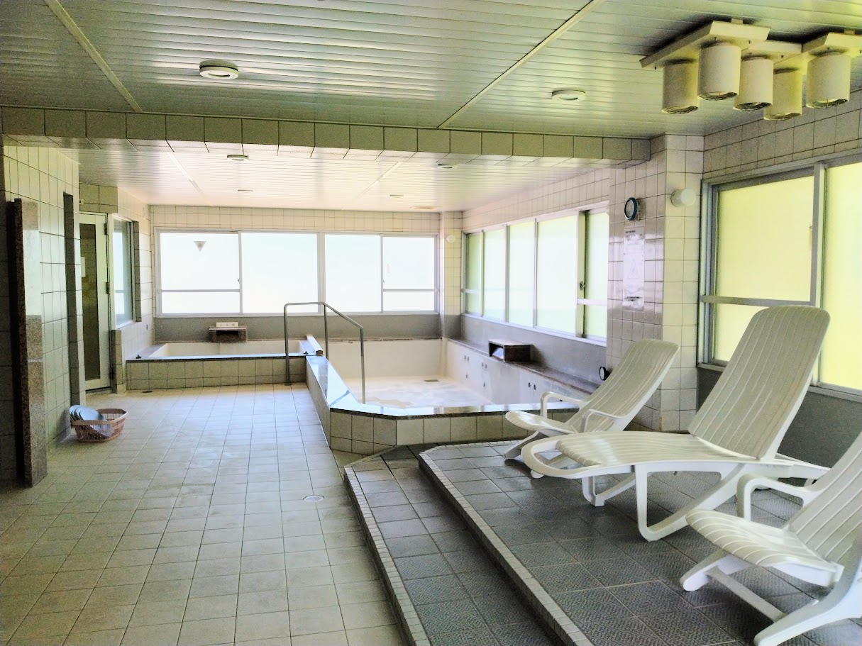 サウナ付き大浴場（無料）。