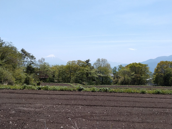 南の方角には富士山の眺め。